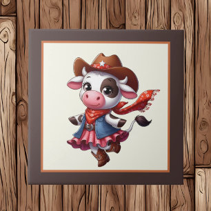 Azulejo De Cerâmica Amantes de vacas do Oeste