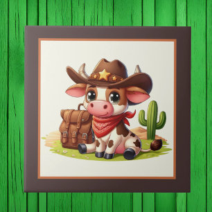 Azulejo De Cerâmica Amantes de vacas do Oeste