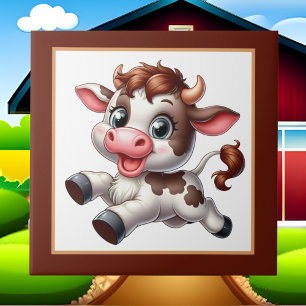 Azulejo De Cerâmica Amantes de vacas do País Cinto