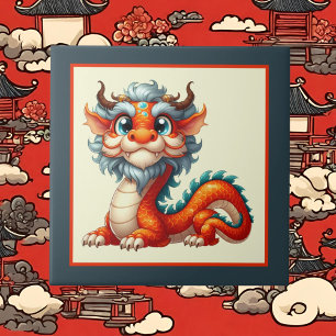 Azulejo De Cerâmica amantes do dragão da China legal