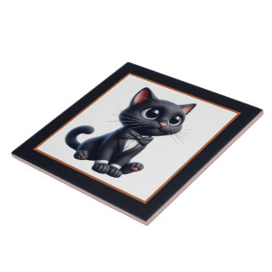 Azulejo De Cerâmica Amantes legal de gatos pretos
