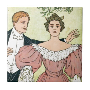Azulejo De Cerâmica Amantes sob a Mistura