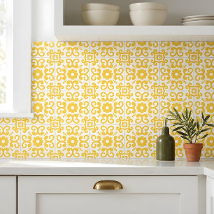 Azulejo De Cerâmica Amarelo Amarelo Quente do Mediterrâneo Português