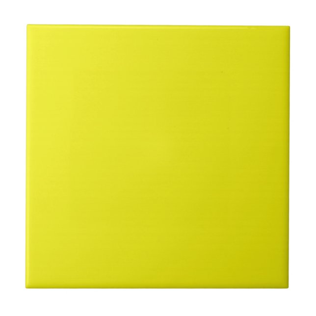 Azulejo de cerâmica amarelo-claro sólido (Frente)