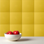 Azulejo De Cerâmica Amarelo de limão profundo de cor sólida<br><div class="desc">Design amarelo-limão de cor sólida</div>