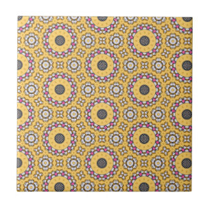 Azulejo De Cerâmica Amarelo e Rosa