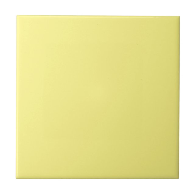 Azulejo De Cerâmica Amarelo limão, cor sólida, (Frente)