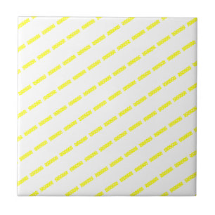 Azulejo de cerâmica Amarelo Polkadot Branco