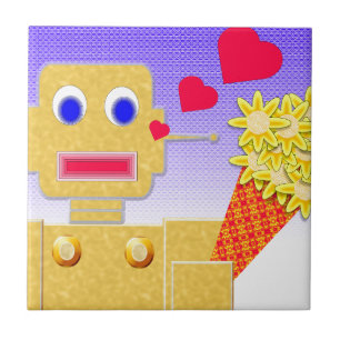 Azulejo De Cerâmica Ame-me, sou um Bot
