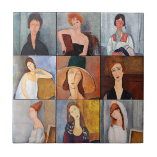 Azulejo De Cerâmica Amedeo Modigliani - Colagem de Obras-Domésticas