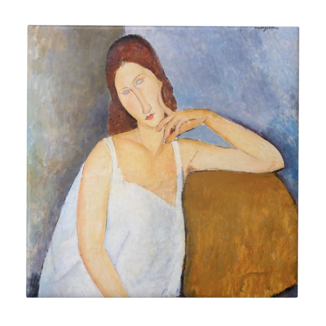 Azulejo De Cerâmica Amedeo Modigliani - Jeanne Hebuterne (Frente)