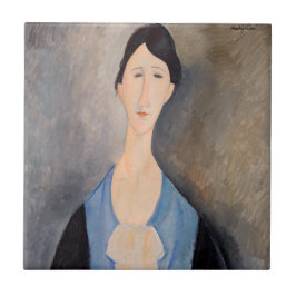 Azulejo De Cerâmica Amedeo Modigliani - Jovem Mulher de Azul