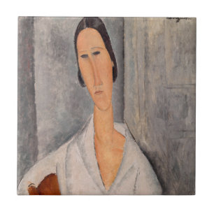 Azulejo De Cerâmica Amedeo Modigliani - Madame Hanka Zborowska Lening