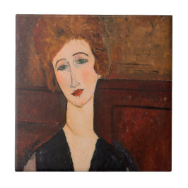 Azulejo De Cerâmica Amedeo Modigliani - Retrato de uma Mulher