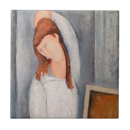Azulejo De Cerâmica Amedeo Modigliani - Retrato Jeanne Hebuterne #1