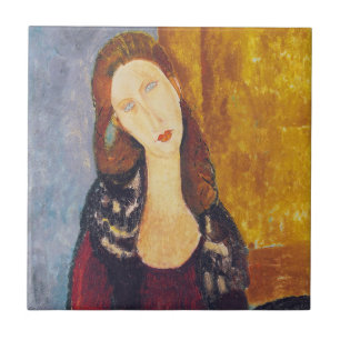 Azulejo De Cerâmica Amedeo Modigliani - Retrato Jeanne Hebuterne #2