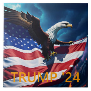 Azulejo De Cerâmica American Flag American American Eagle TRUMP 2024