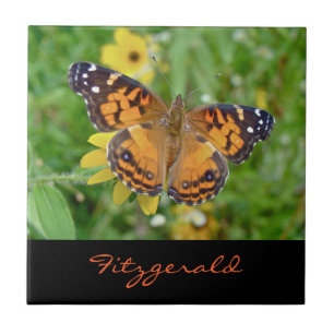 Azulejo De Cerâmica American Lady Butterfly - Vanessa virginiensis