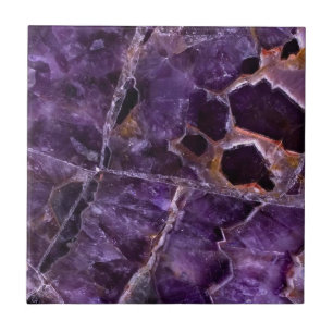 Azulejo de cerâmica Ametist Quartz Crystal Impress