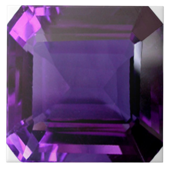 Azulejo De Cerâmica Ametyst Gemstone Purple (Frente)