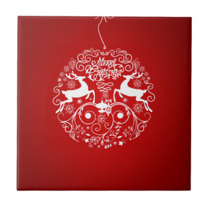 Azulejo De Cerâmica Amigos dos cervos do Feliz Natal!
