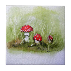 Azulejo De Cerâmica Aminita Muscaria