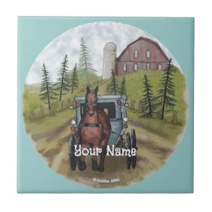 Azulejo De Cerâmica Amish Town Day