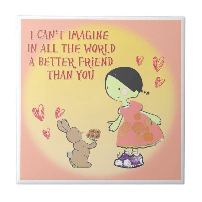 Azulejo De Cerâmica amizade (Frente)