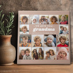 Azulejo De Cerâmica Amo-Te Vovó - Galeria de Colagem Fotográfica 15<br><div class="desc">Colagem de fotos de netos - ou quaisquer fotos - Um design de cobertura de cheio inclui um fundo de cor sólida. Use até 15 fotos quadradas para criar um presente exclusivo e pessoal. O texto pode ser alterado para corresponder ao seu evento. É uma modelo de presente para dar...</div>