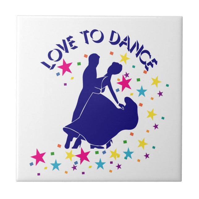 Azulejo De Cerâmica Amor à dança (Frente)
