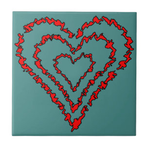Azulejo De Cerâmica Amor Coração
