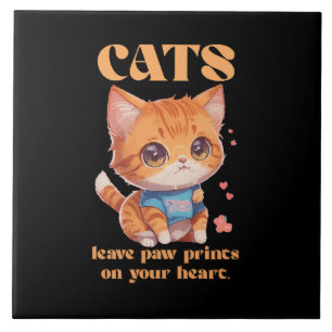 Azulejo De Cerâmica amor de gatinho fofo