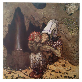Azulejo De Cerâmica “Amor de Mãe” por John Bauer