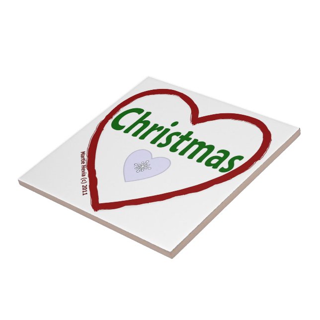 Azulejo De Cerâmica Amor de Natal (Lateral)