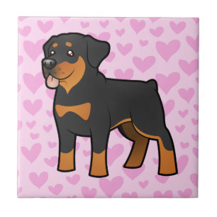 Azulejo De Cerâmica Amor de Rottweiler
