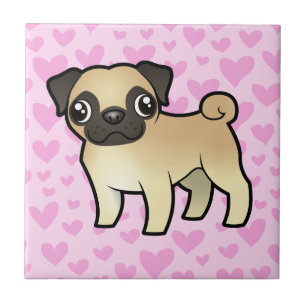 Azulejo De Cerâmica Amor do Pug