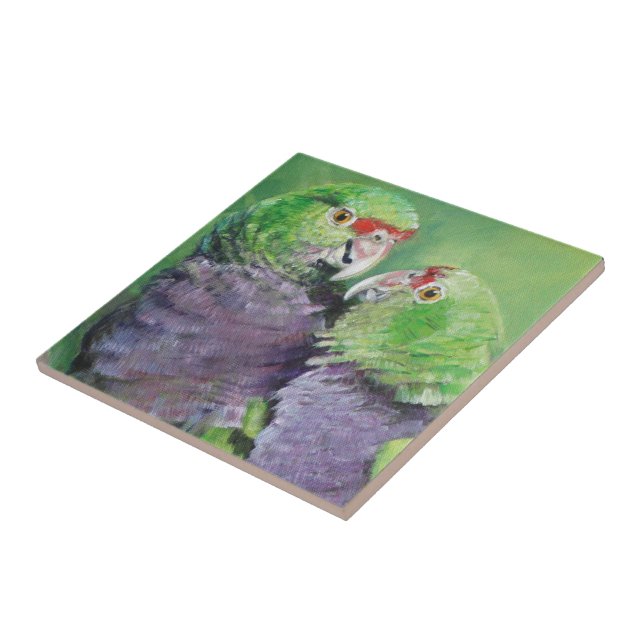 Azulejo De Cerâmica Amor dos Roxinhos (detalhe) (Lateral)