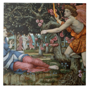 Azulejo De Cerâmica Amor e o novo (óleo em canvas)