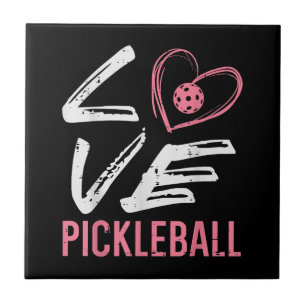 Azulejo De Cerâmica Amor Pickleball Coração Pickle Ball Mulheres Menin
