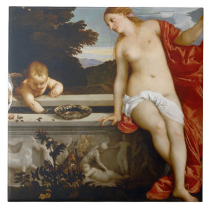 Azulejo De Cerâmica Amor sagrado e profano, Tiziano Vecelli