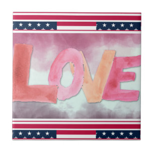 Azulejo De Cerâmica Amor:WaterColor