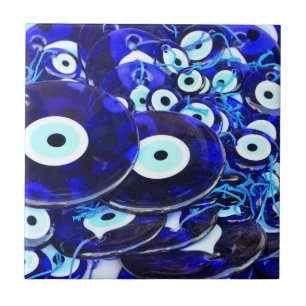 Azulejo De Cerâmica Amuletos azuis Mau
