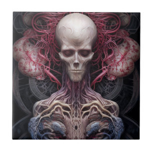 Azulejo De Cerâmica Anatomia Surreal Horror Arte Sci-Fi