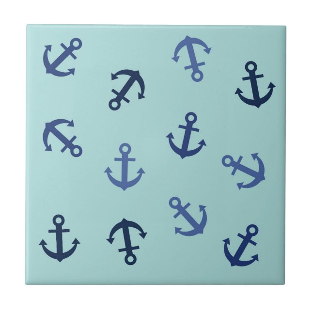 Azulejo De Cerâmica Anchors Summer (Frente)