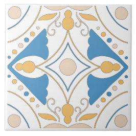Azulejo De Cerâmica Andaluz Laranja Azul Rosa Floral Mediterrâneo