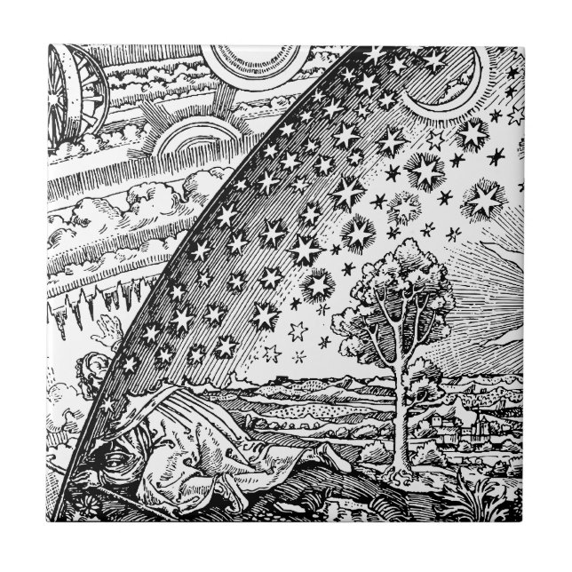 Azulejo De Cerâmica Andarilho de Flammarions (Frente)