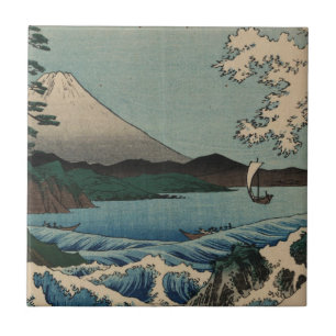 Azulejo De Cerâmica Ando Hiroshige - Mar Em Satta, Província De Suruga