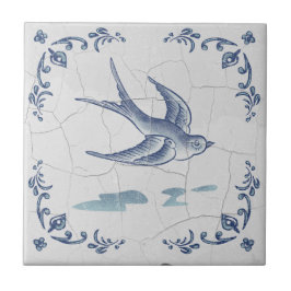 Azulejo de Cerâmica Andorinha de Delft