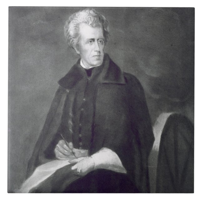 Azulejo De Cerâmica Andrew Jackson, 7a Presidente dos Estados Unidos (Frente)