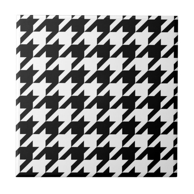 Azulejo De Cerâmica Anel preto e branco (Frente)